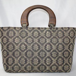 Women's Unique Raffia Tote Handbag Purse